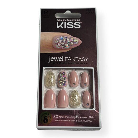NEW Kiss Jewel Fantasy Press On Nails (Medium Length) - Picture 1 of 6
